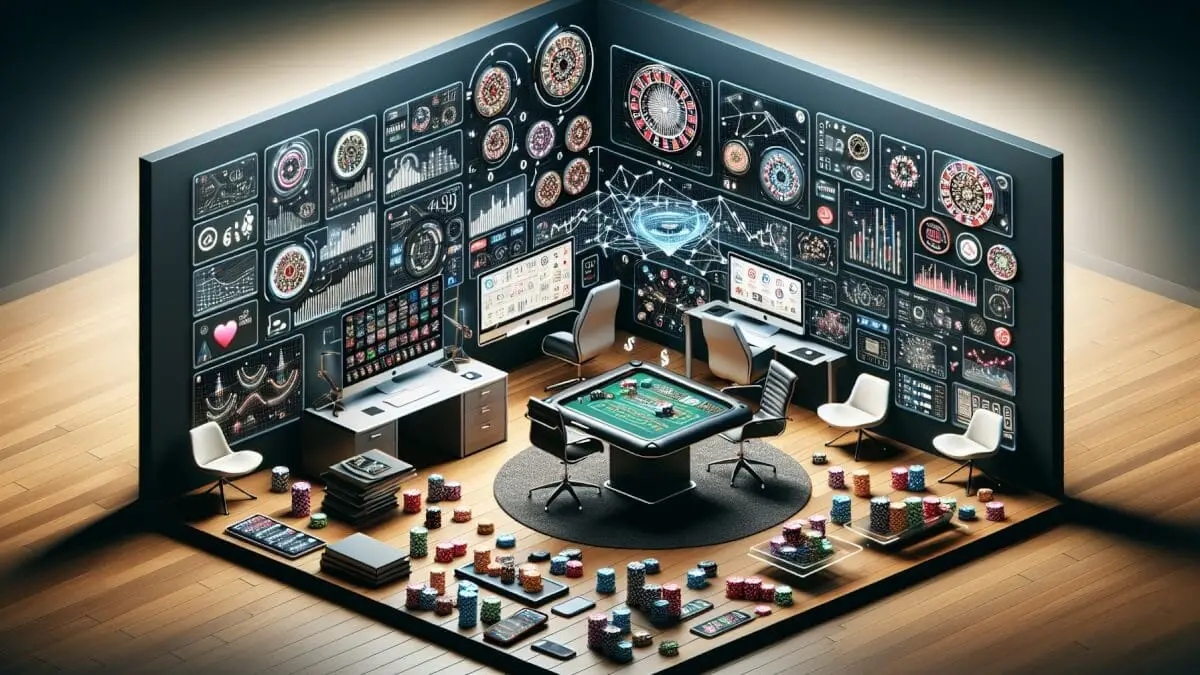 Så använder du teknologiska verktyg för att förbättra din spelstrategi vid casino spel online illustration