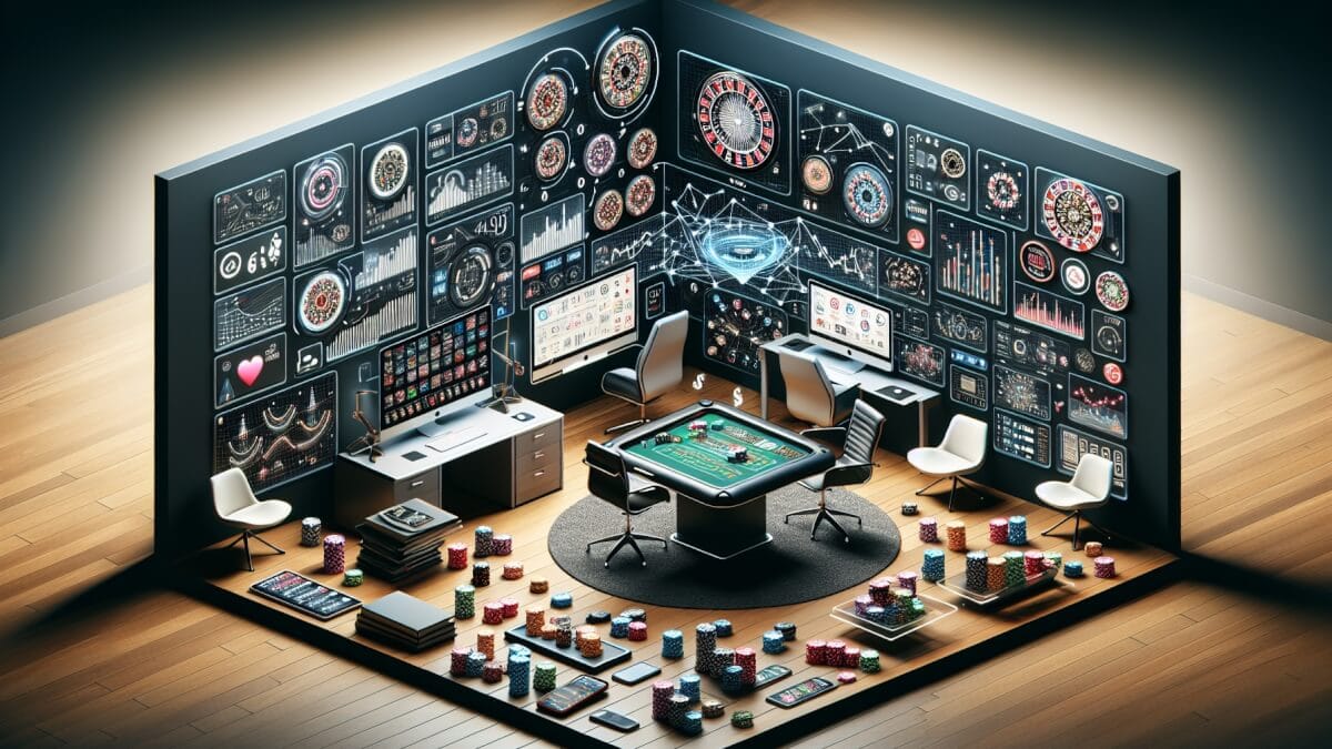 Så använder du teknologiska verktyg för att förbättra din spelstrategi vid casino spel online illustration