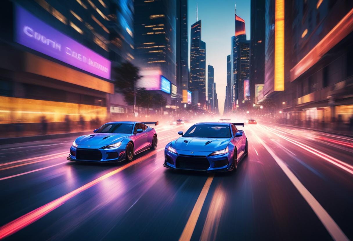 Snabb och spännande illustration